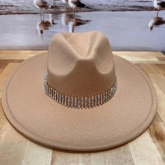 WIDE BRIM CRISTAL BELT HAT ONE SIZE - Picture 3 of 6